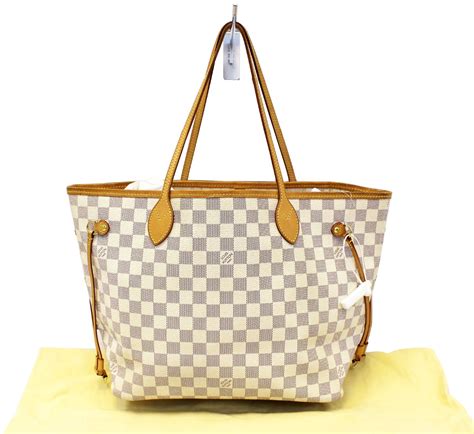 louis vuitton neverfull mm with damier azur canvas|louis vuitton damier neverfull price.